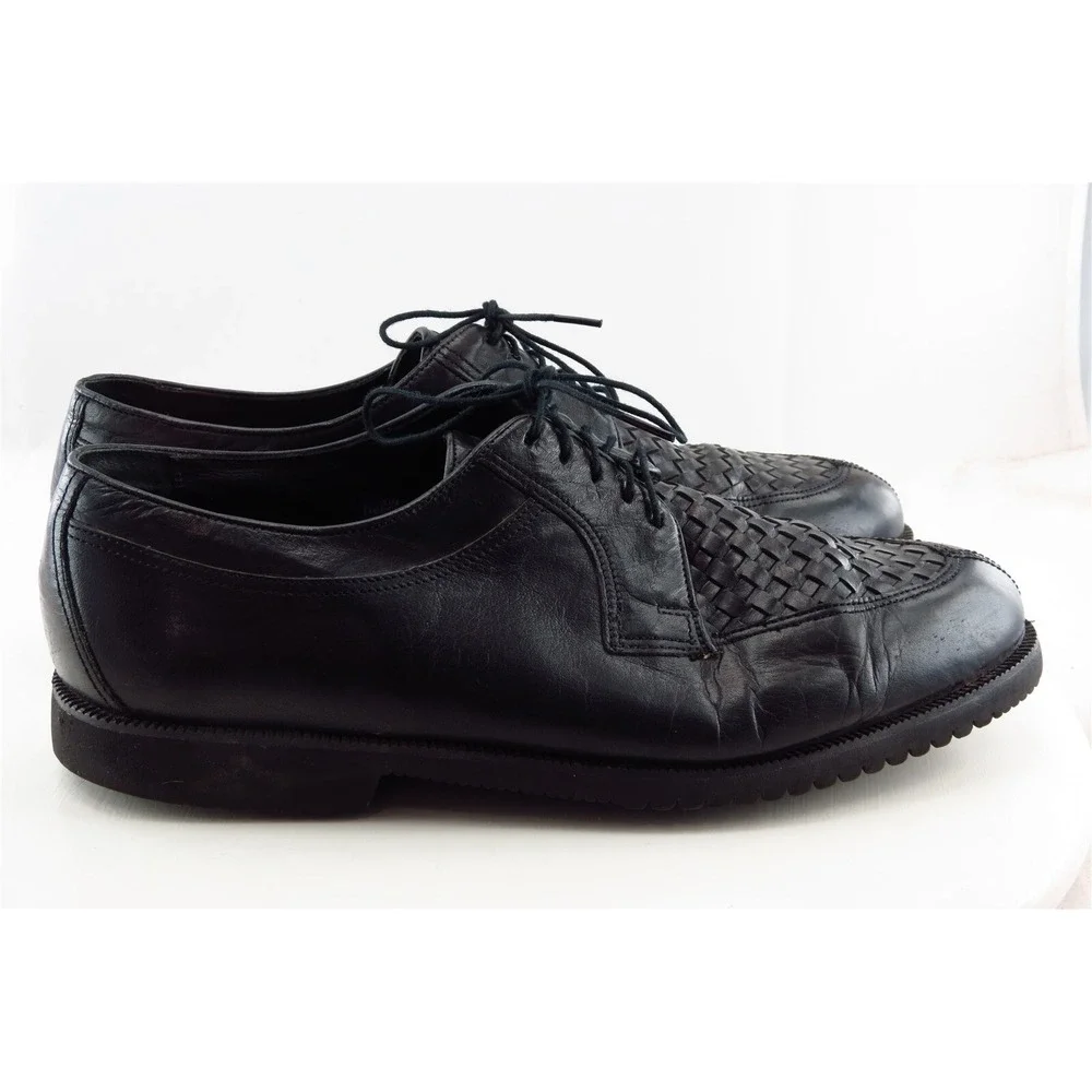 Florsheim Men's Derby Oxford Shoes Size 9.5‎ Black Leather Classic Dress Lace Up